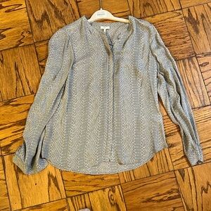 Joie Silk Gray Snake Print Blouse
